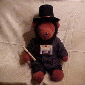 VINTAGE 1990 ABEARHAM LINCOLN VIB Plush – 20” North American Bear Co.